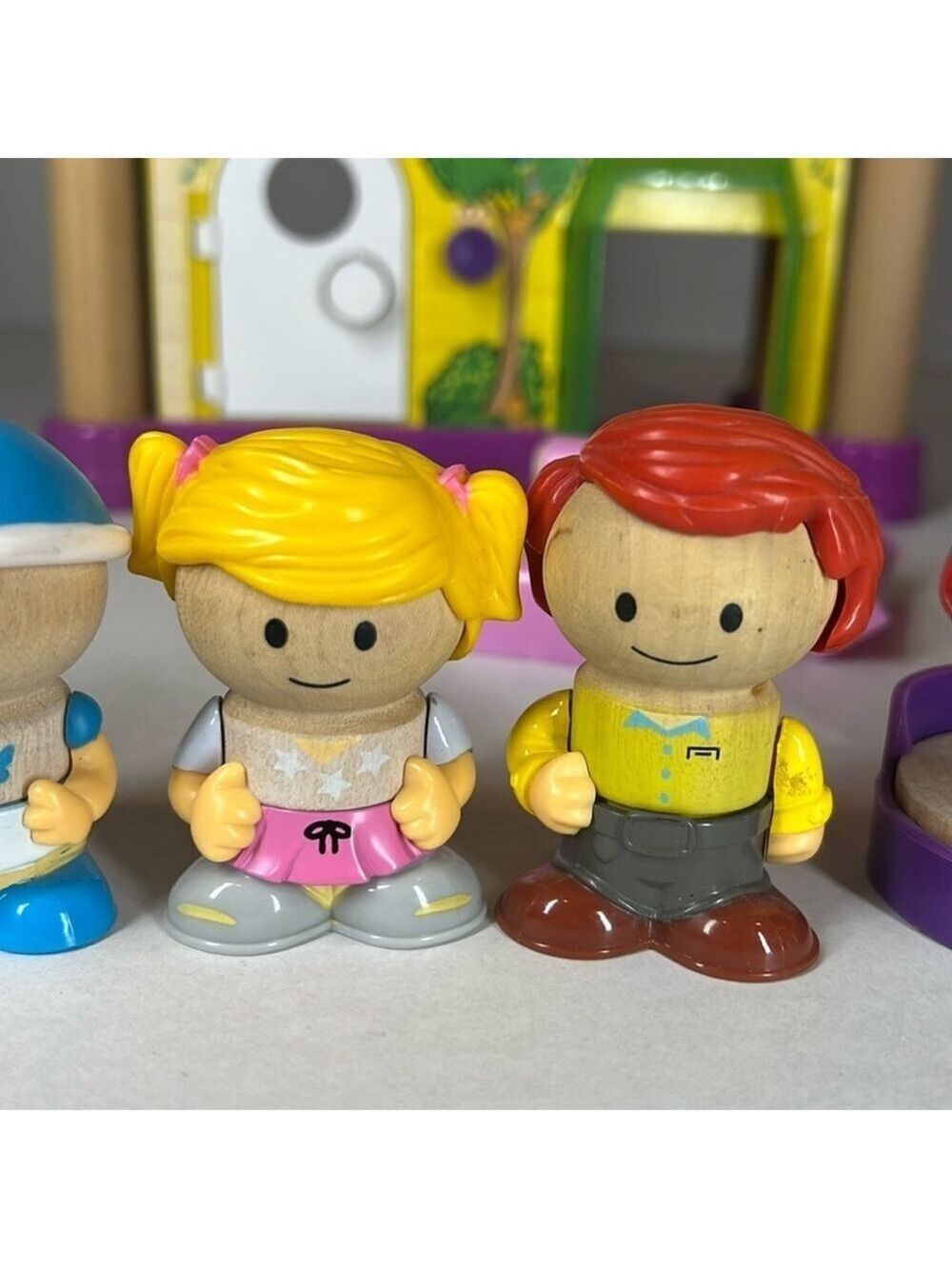 Learning Curve Play Town Family House with Five Wood Plastic Figures & Furniture - Picture 3 of 16
